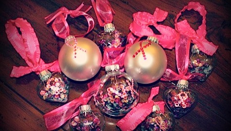 Simple DIY Breast Cancer Ornaments