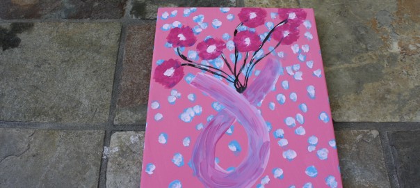 Simple DIY Breast Cancer Ribbon Painting