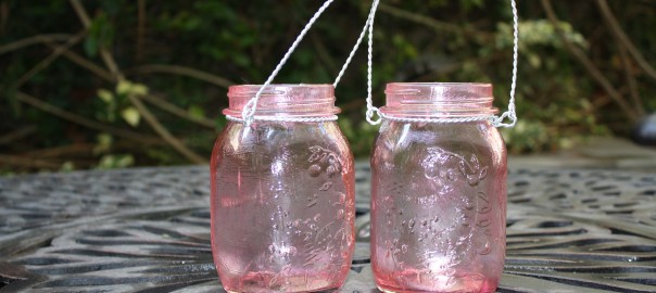 Easy DIY Vintage Jar for Breast Cancer Awareness